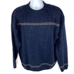 Roundtree & Yorke Navy Wool Blend Sweat…